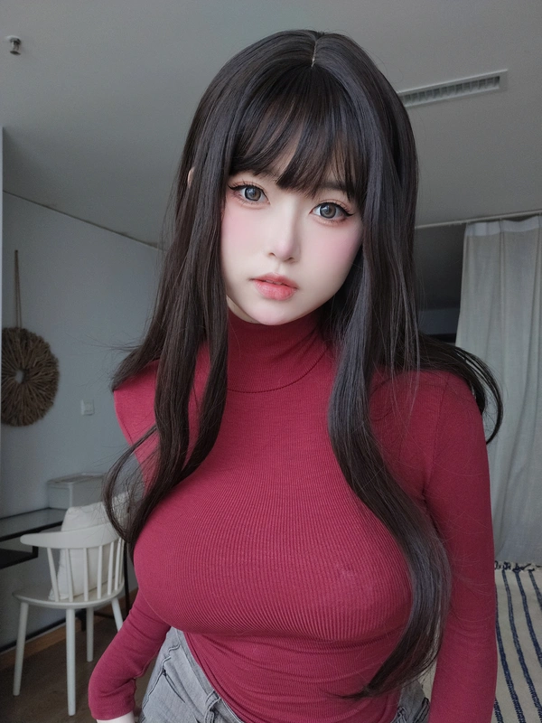 红色毛衣的丰满妹妹 - 女主K